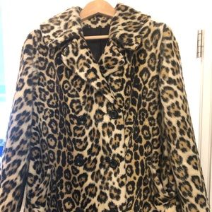 Vintage Faux Fur Leopard Print Coat!